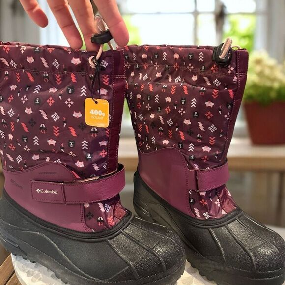 Columbia Powderbug Insulated Snow Winter Forty Print Boot −40°F Size 6 (EU 38) N - Picture 6 of 13